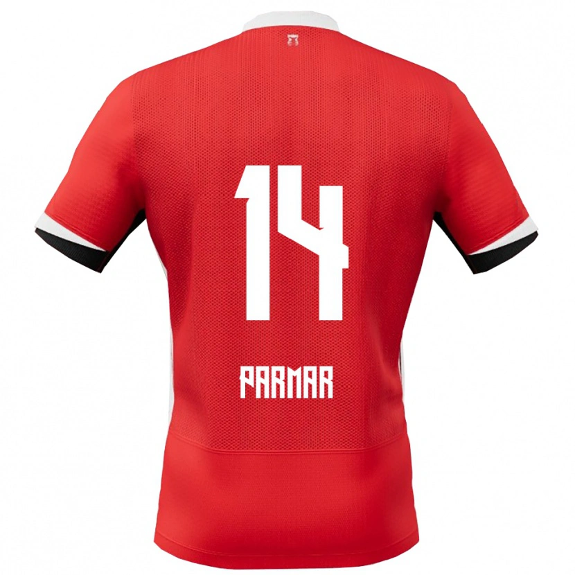 Danxen Dámské Aryan Parmar #14 Červená Bílá Domů Hráčské Dresy 2025/26 Dres