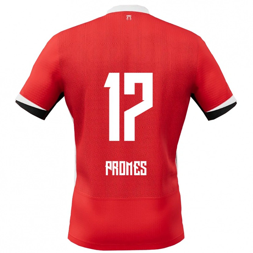 Danxen Dámské Rodrigo Promes #17 Červená Bílá Domů Hráčské Dresy 2025/26 Dres