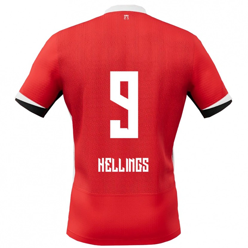Danxen Dámské Chavarello Hellings #9 Červená Bílá Domů Hráčské Dresy 2025/26 Dres