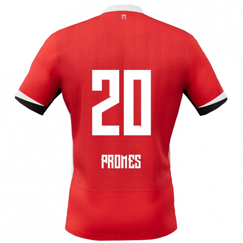 Danxen Dámské Valentino Promes #20 Červená Bílá Domů Hráčské Dresy 2025/26 Dres
