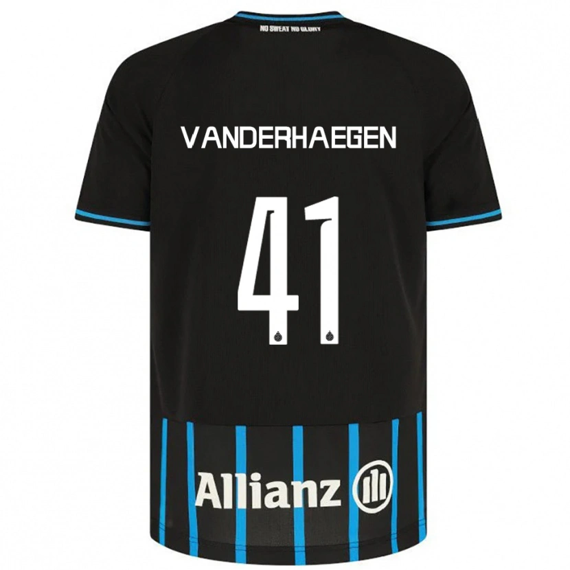Danxen Dámské Lotte Vanderhaegen #41 Černá Modrá Domů Hráčské Dresy 2025/26 Dres