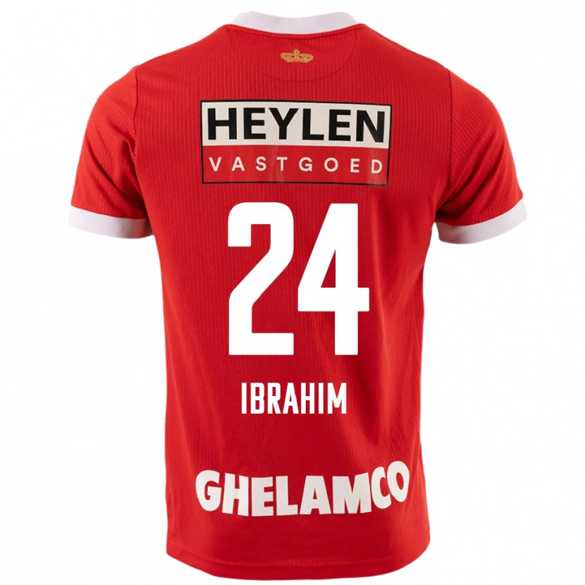 Danxen Dámské Aaron Ibrahim #24 Červená Bílá Domů Hráčské Dresy 2025/26 Dres