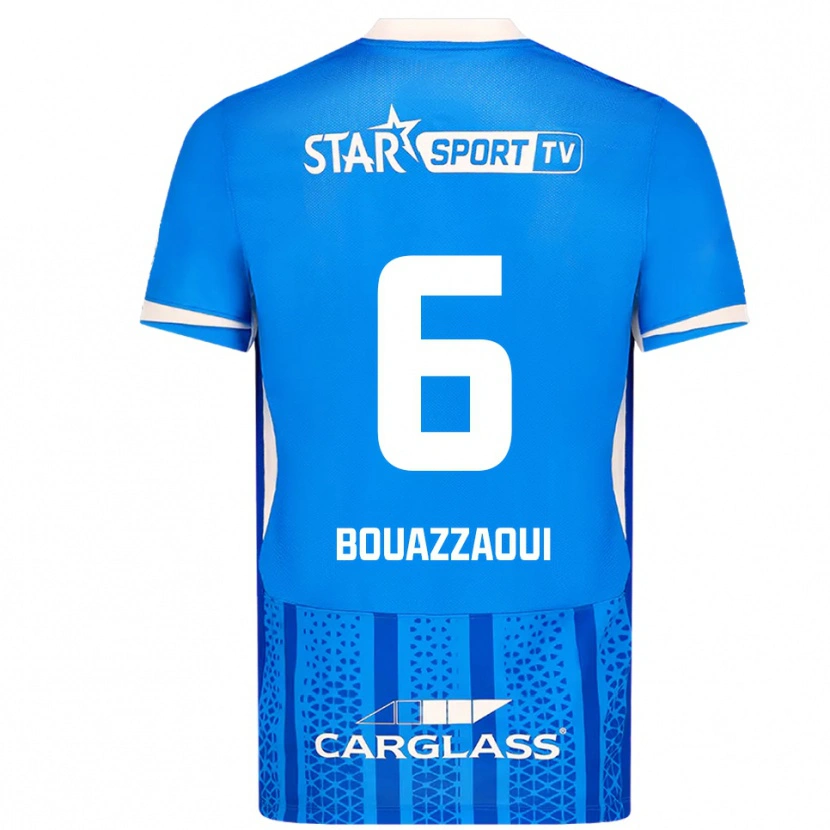 Danxen Dámské Ilyas Bouazzaoui #6 Modrá Bílá Domů Hráčské Dresy 2025/26 Dres