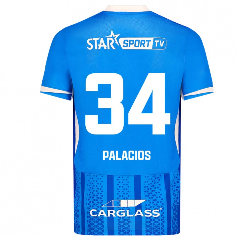 Danxen Dámské Adrián Palacios #34 Modrá Bílá Domů Hráčské Dresy 2025/26 Dres