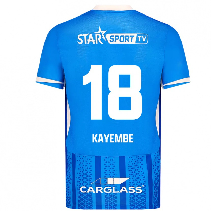 Danxen Dámské Joris Kayembe #18 Modrá Bílá Domů Hráčské Dresy 2025/26 Dres