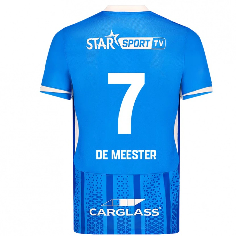 Danxen Dámské Thirsa De Meester #7 Modrá Bílá Domů Hráčské Dresy 2025/26 Dres
