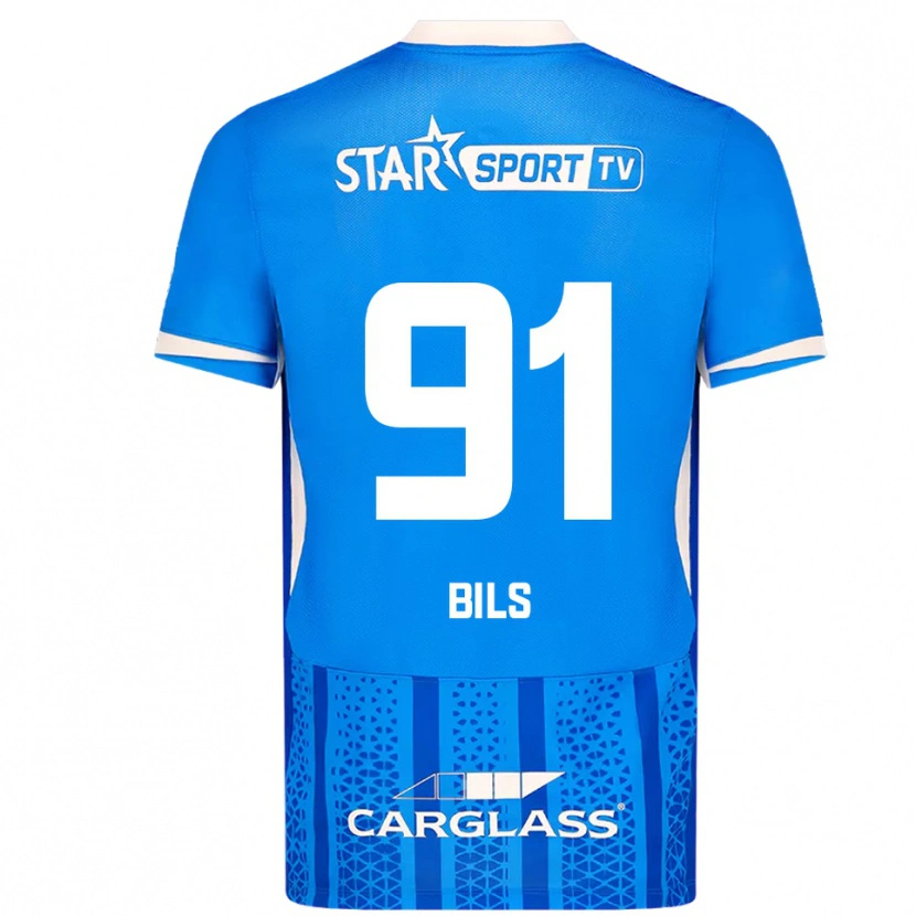 Danxen Dámské Elise Bils #91 Modrá Bílá Domů Hráčské Dresy 2025/26 Dres