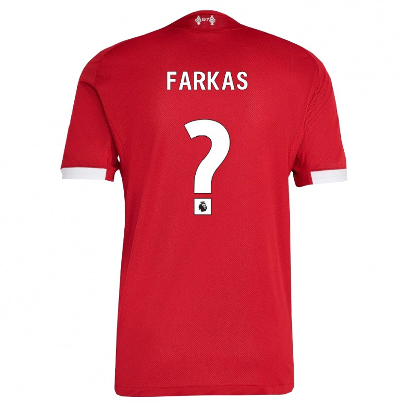 Danxen Dámské Erik Farkas #0 Červená Bílá Domů Hráčské Dresy 2025/26 Dres