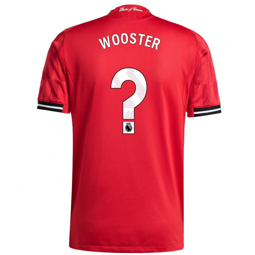 Danxen Dámské Tom Wooster #0 Červená Černá Bílá Domů Hráčské Dresy 2025/26 Dres