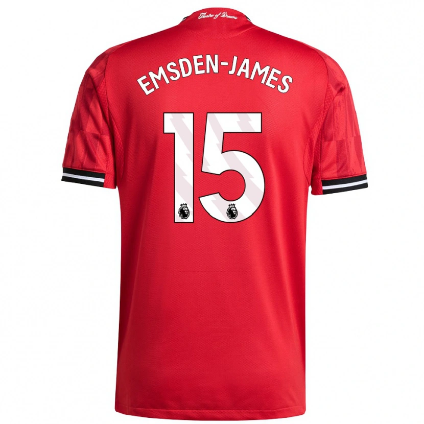 Danxen Dámské Harley Emsden-James #15 Červená Černá Bílá Domů Hráčské Dresy 2025/26 Dres
