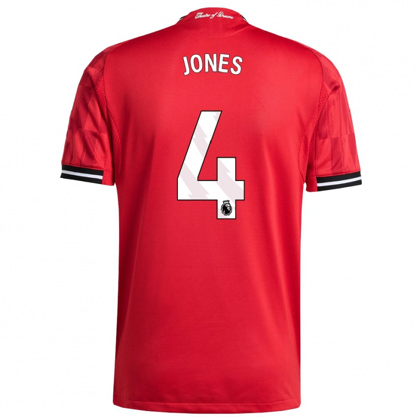 Danxen Dámské Phil Jones #4 Červená Černá Bílá Domů Hráčské Dresy 2025/26 Dres