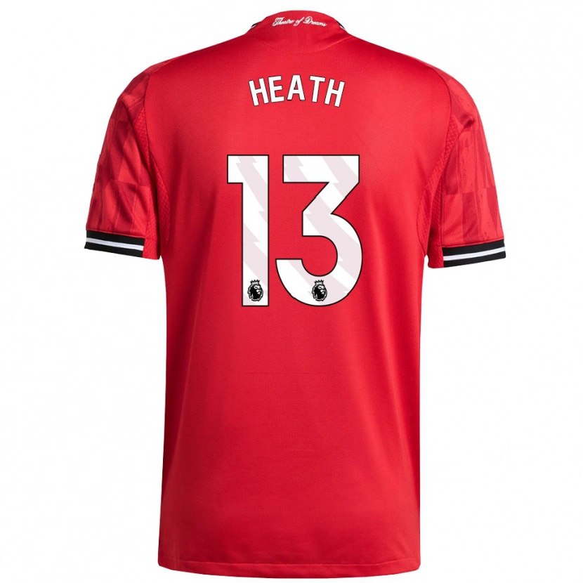 Danxen Dámské Fred Heath #13 Červená Černá Bílá Domů Hráčské Dresy 2025/26 Dres
