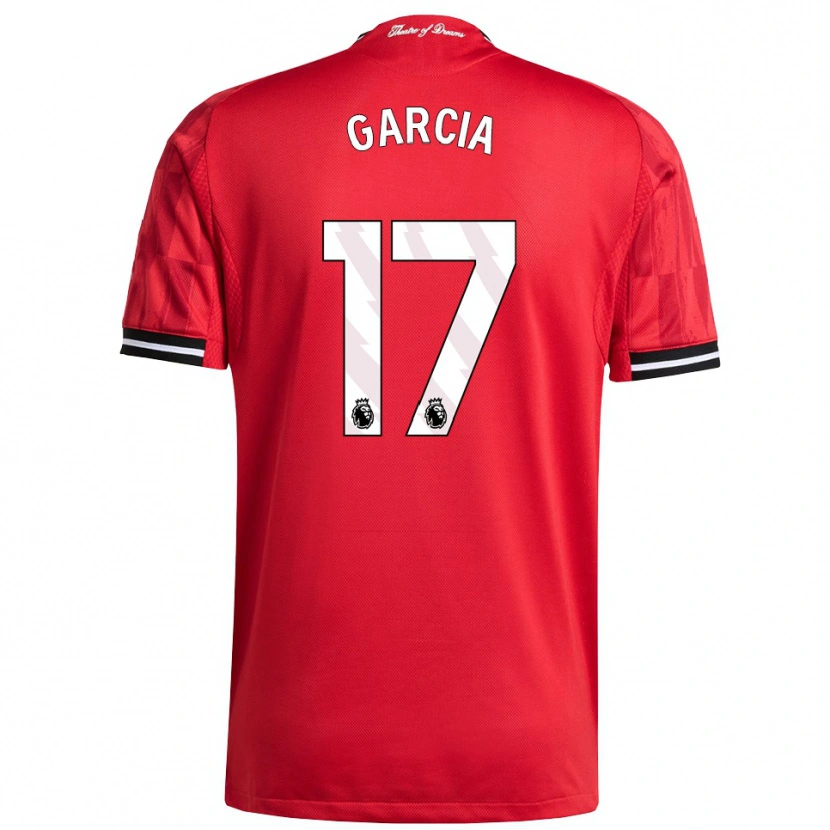Danxen Dámské Lucia Garcia #17 Červená Černá Bílá Domů Hráčské Dresy 2025/26 Dres