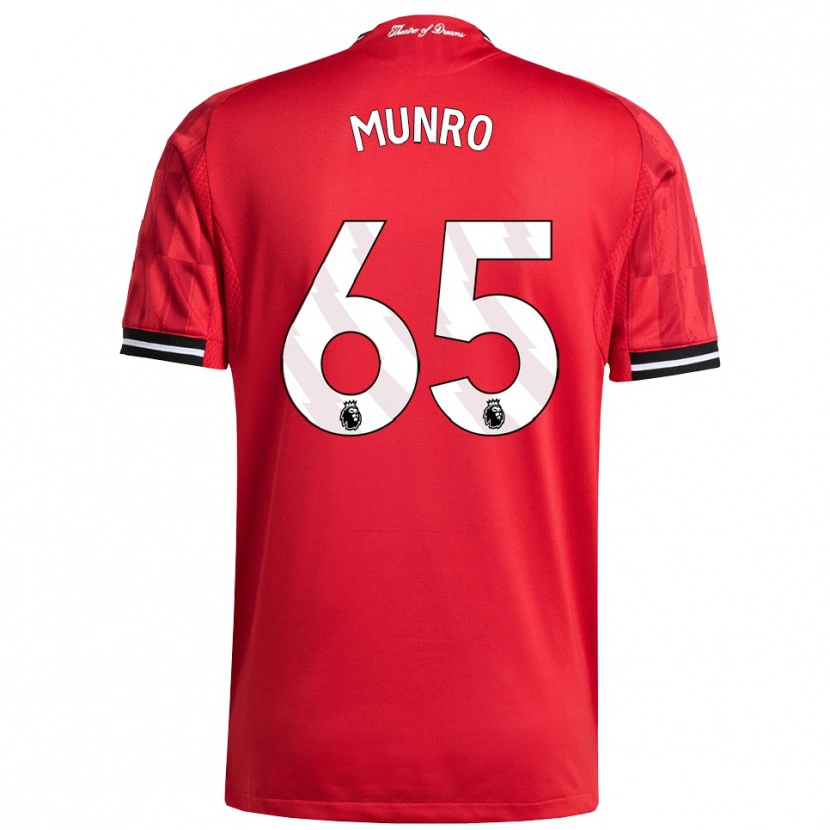 Danxen Dámské Reece Munro #65 Červená Černá Bílá Domů Hráčské Dresy 2025/26 Dres