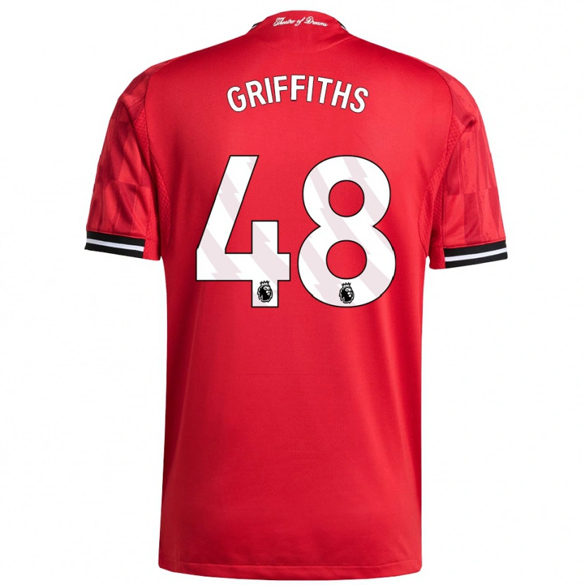Danxen Dámské Mared Griffiths #48 Červená Černá Bílá Domů Hráčské Dresy 2025/26 Dres