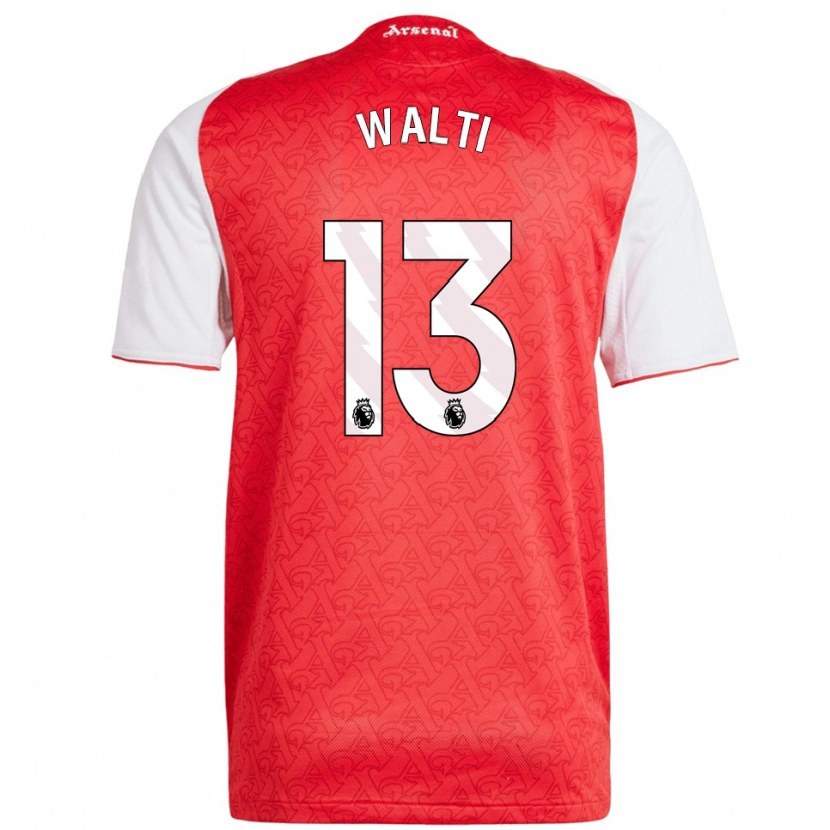 Danxen Dámské Lia Walti #13 Červená Bílá Domů Hráčské Dresy 2025/26 Dres