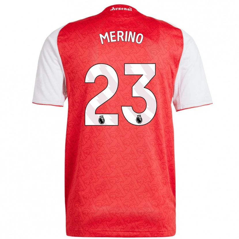 Danxen Dámské Mikel Merino #23 Červená Bílá Domů Hráčské Dresy 2025/26 Dres