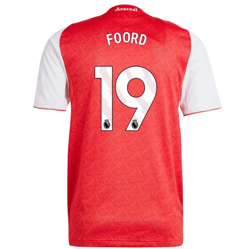 Danxen Dámské Caitlin Foord #19 Červená Bílá Domů Hráčské Dresy 2025/26 Dres