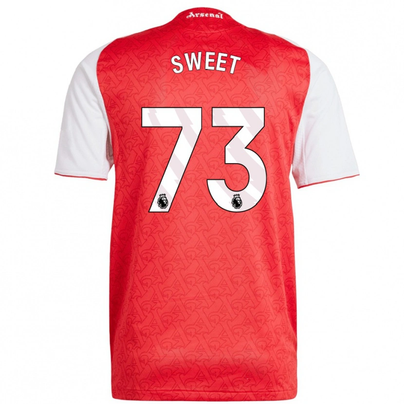 Danxen Dámské James Sweet #73 Červená Bílá Domů Hráčské Dresy 2025/26 Dres