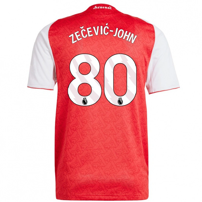 Danxen Dámské Louis Zečević-John #80 Červená Bílá Domů Hráčské Dresy 2025/26 Dres