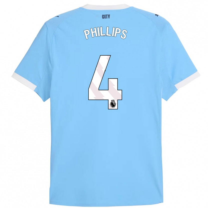 Danxen Dámské Kalvin Phillips #4 Nebesky Modrá Bílá Domů Hráčské Dresy 2025/26 Dres