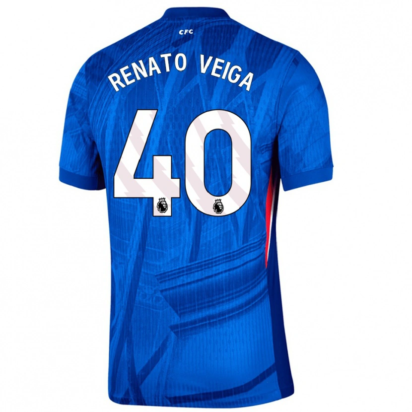 Danxen Dámské Renato Veiga #40 Modrá Bílá Domů Hráčské Dresy 2025/26 Dres