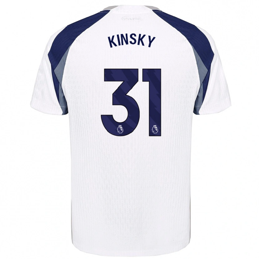 Danxen Dámské Antonín Kinský #31 Bílá Tmavě Modrá Domů Hráčské Dresy 2025/26 Dres