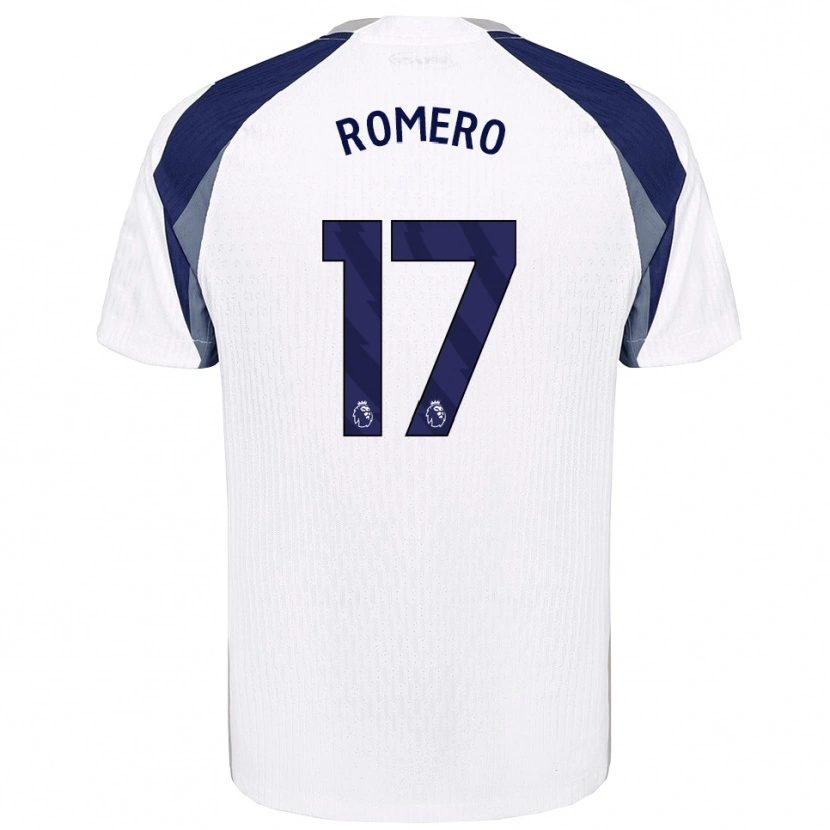 Danxen Dámské Cristian Romero #17 Bílá Tmavě Modrá Domů Hráčské Dresy 2025/26 Dres