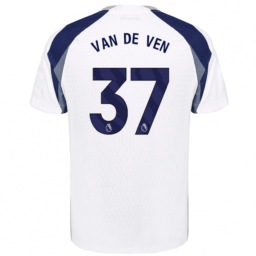 Danxen Dámské Micky Van De Ven #37 Bílá Tmavě Modrá Domů Hráčské Dresy 2025/26 Dres