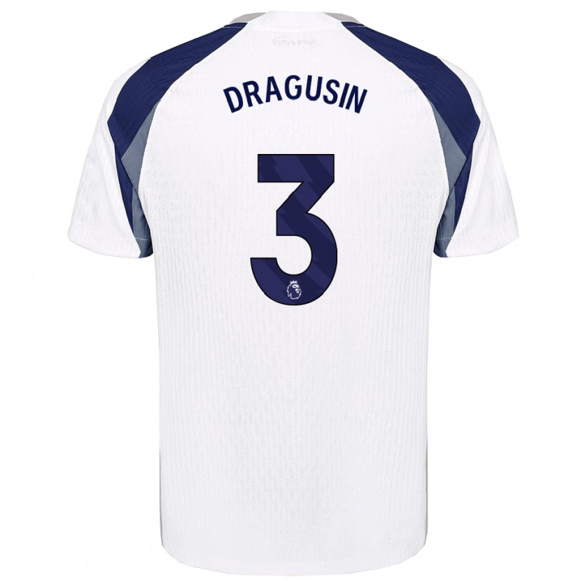 Danxen Dámské Radu Drăgușin #3 Bílá Tmavě Modrá Domů Hráčské Dresy 2025/26 Dres