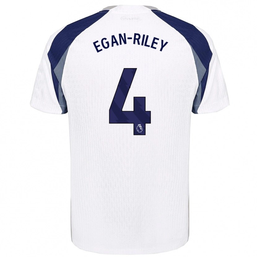Danxen Dámské Roman Egan-Riley #4 Bílá Tmavě Modrá Domů Hráčské Dresy 2025/26 Dres
