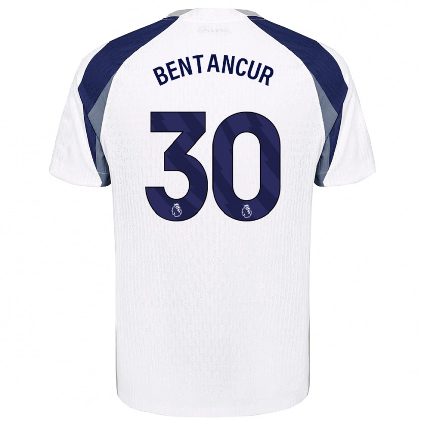 Danxen Dámské Rodrigo Bentancur #30 Bílá Tmavě Modrá Domů Hráčské Dresy 2025/26 Dres
