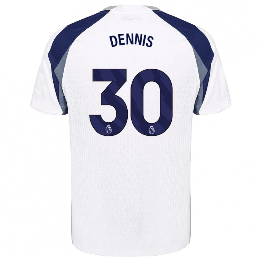 Danxen Dámské Araya Dennis #30 Bílá Tmavě Modrá Domů Hráčské Dresy 2025/26 Dres
