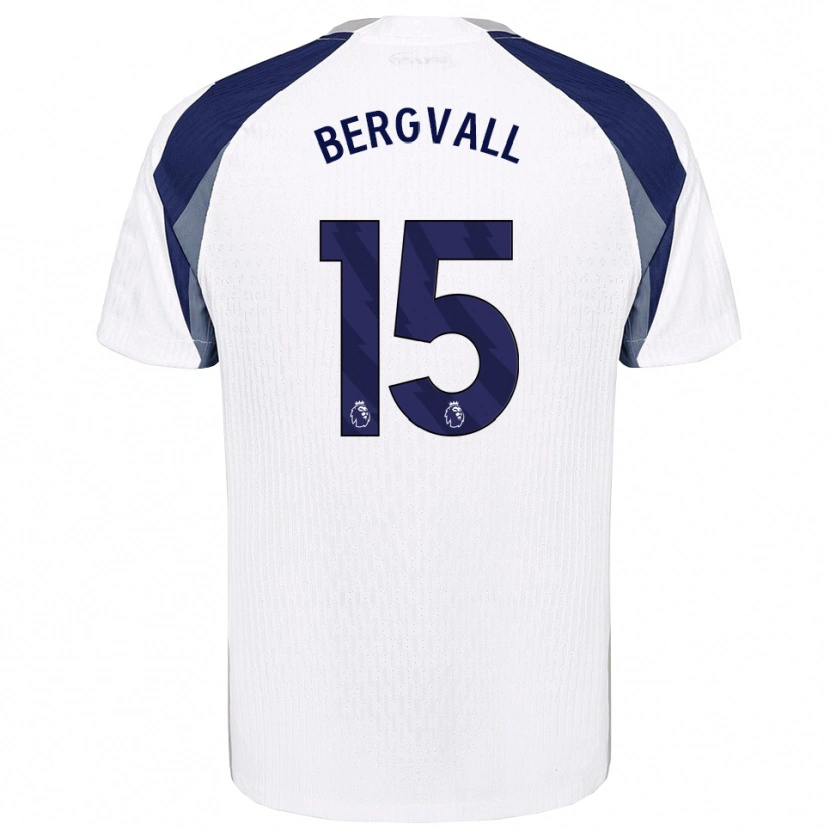 Danxen Dámské Lucas Bergvall #15 Bílá Tmavě Modrá Domů Hráčské Dresy 2025/26 Dres