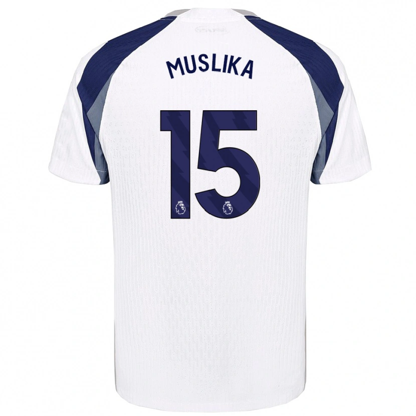 Danxen Dámské Armend Muslika #15 Bílá Tmavě Modrá Domů Hráčské Dresy 2025/26 Dres