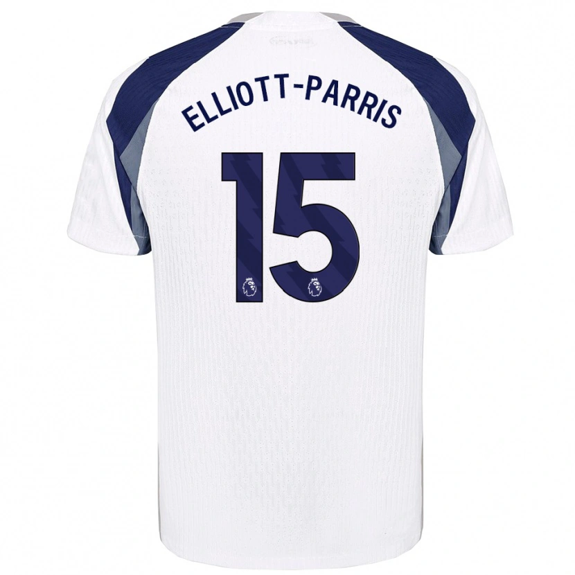 Danxen Dámské Reiss Elliott-Parris #15 Bílá Tmavě Modrá Domů Hráčské Dresy 2025/26 Dres
