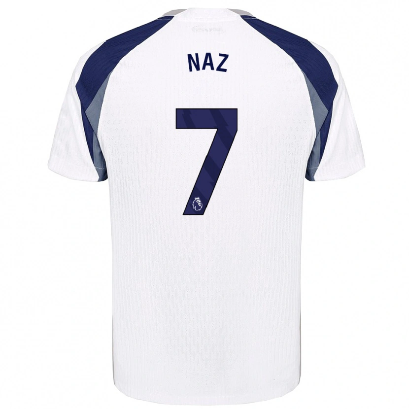 Danxen Dámské Jessica Naz #7 Bílá Tmavě Modrá Domů Hráčské Dresy 2025/26 Dres