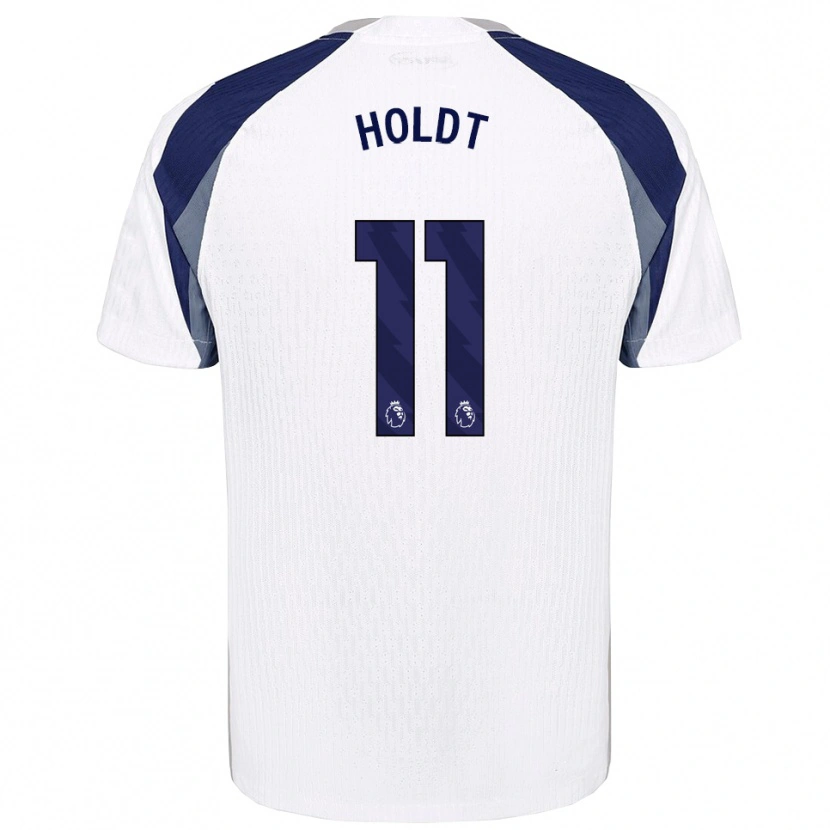 Danxen Dámské Olivia Holdt #11 Bílá Tmavě Modrá Domů Hráčské Dresy 2025/26 Dres