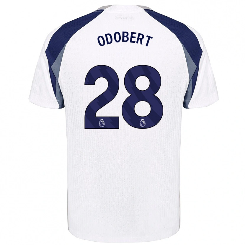 Danxen Dámské Wilson Odobert #28 Bílá Tmavě Modrá Domů Hráčské Dresy 2025/26 Dres