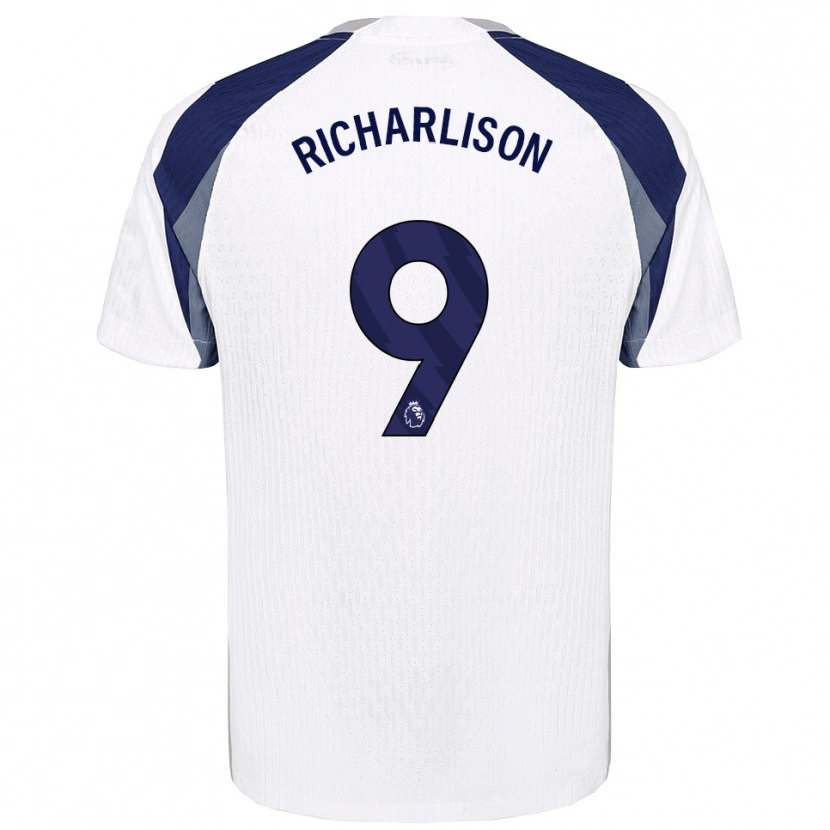 Danxen Dámské Richarlison #9 Bílá Tmavě Modrá Domů Hráčské Dresy 2025/26 Dres
