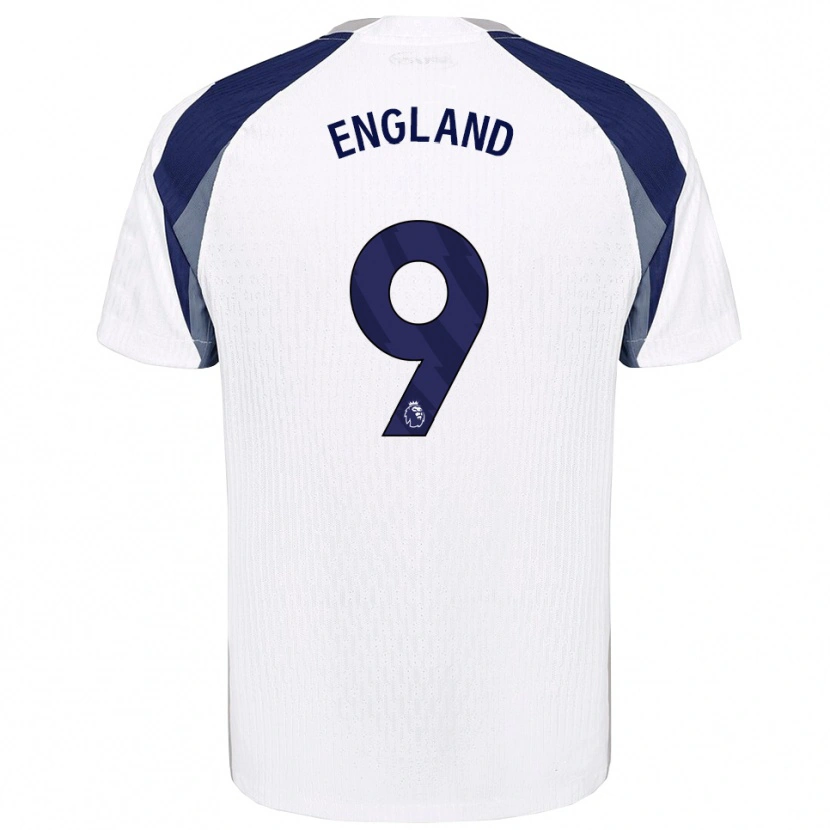 Danxen Dámské Bethany England #9 Bílá Tmavě Modrá Domů Hráčské Dresy 2025/26 Dres