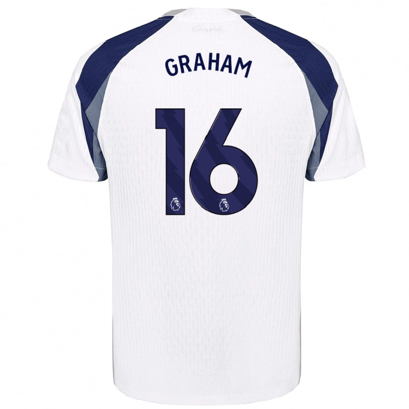 Danxen Dámské Kit Graham #16 Bílá Tmavě Modrá Domů Hráčské Dresy 2025/26 Dres