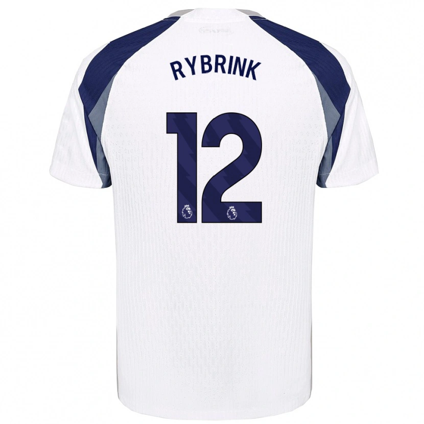 Danxen Dámské Josefine Rybrink #12 Bílá Tmavě Modrá Domů Hráčské Dresy 2025/26 Dres