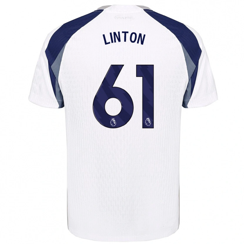 Danxen Dámské Jahziah Linton #61 Bílá Tmavě Modrá Domů Hráčské Dresy 2025/26 Dres