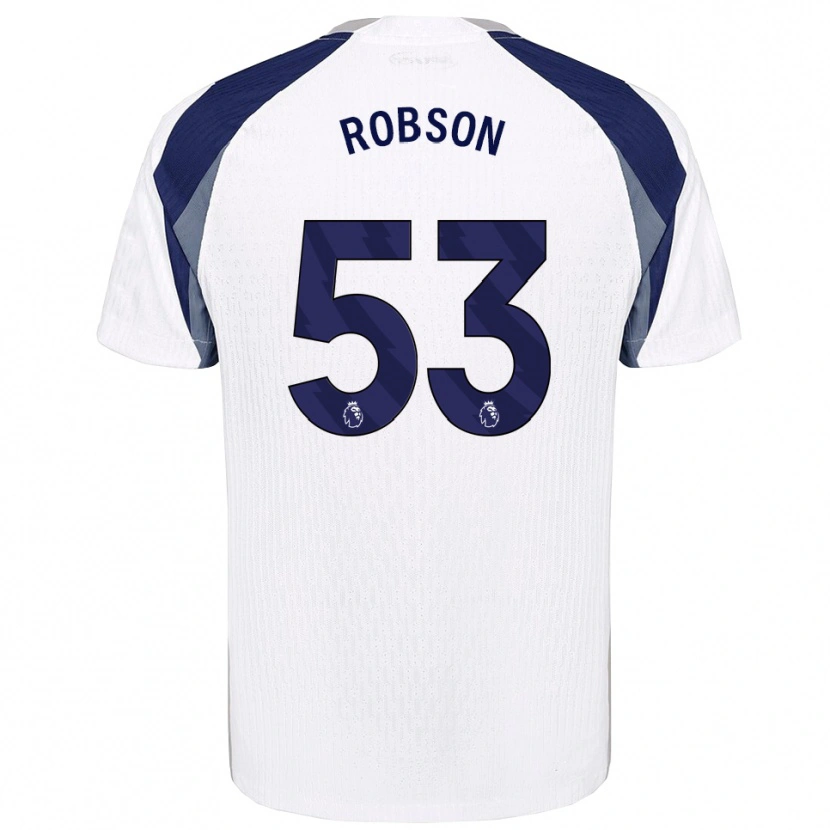 Danxen Dámské Max Robson #53 Bílá Tmavě Modrá Domů Hráčské Dresy 2025/26 Dres