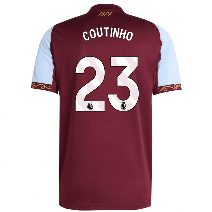 Danxen Dámské Philippe Coutinho #23 Burgundská Nebesky Modrá Domů Hráčské Dresy 2025/26 Dres
