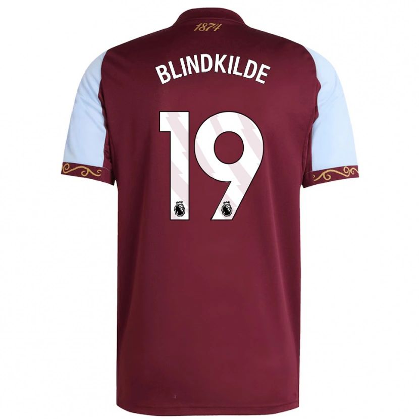 Danxen Dámské Laura Blindkilde #19 Burgundská Nebesky Modrá Domů Hráčské Dresy 2025/26 Dres