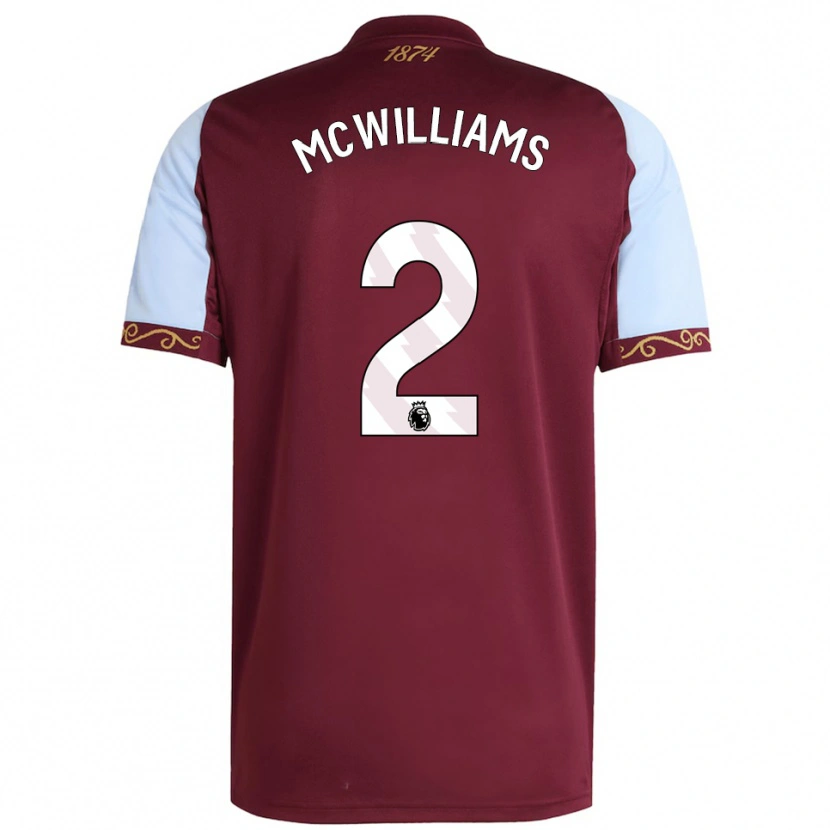 Danxen Dámské Ashton Mcwilliams #2 Burgundská Nebesky Modrá Domů Hráčské Dresy 2025/26 Dres