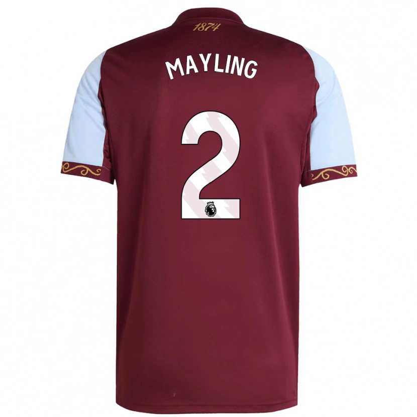 Danxen Dámské Sarah Mayling #2 Burgundská Nebesky Modrá Domů Hráčské Dresy 2025/26 Dres