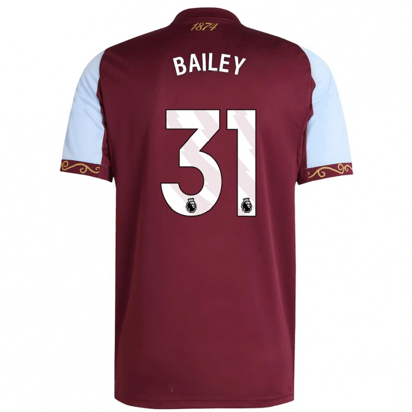 Danxen Dámské Leon Bailey #31 Burgundská Nebesky Modrá Domů Hráčské Dresy 2025/26 Dres
